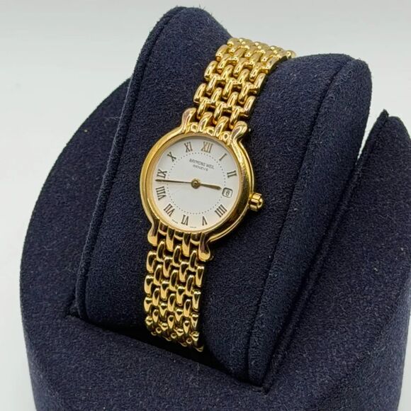 Vintage Raymond Weil 5349 White Roman Dial Gold Women\'s Watch main image 6